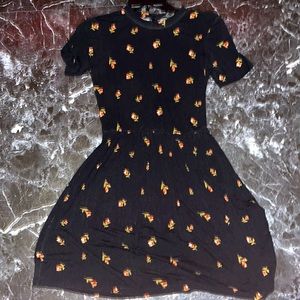 Black floral dress